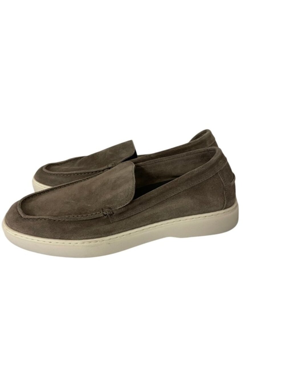 Massimo Dutti Mens Moc Toe Loafers EU 40 US 7 Taupe Suede Slip On 2421/750